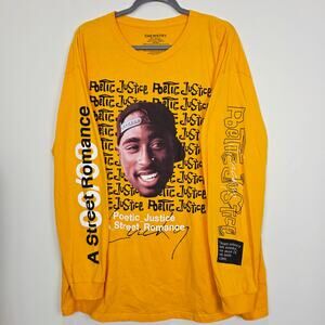 Tupac Shakur 90s Poetic Justice Long-sleeve 100% Cotton Graphic T-shirt Size XXL